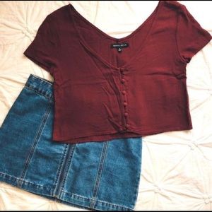 Kendall & Kylie | Crop Top With Buttons